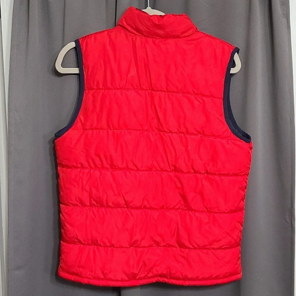 Gap Kids Boys/Girls(Unisex?) Quilted Vest Red/Black? Zips Pockets Sz‎ XL EUC